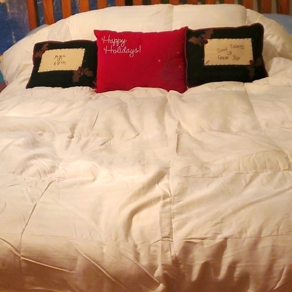 Casa by Victor Alfaro White Down Queen 90"x90" Comforter - Picture 1 of 10